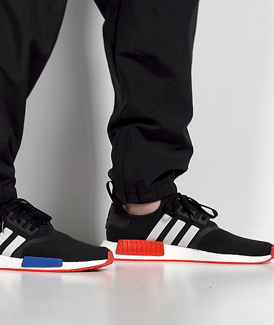 red white and blue adidas nmds