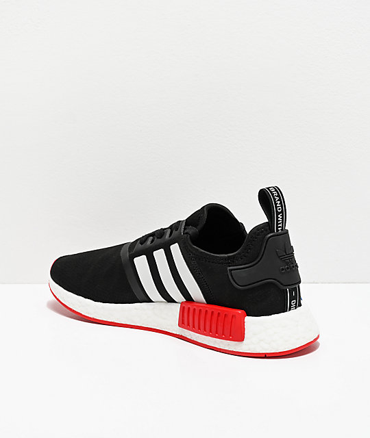 nmd black white red