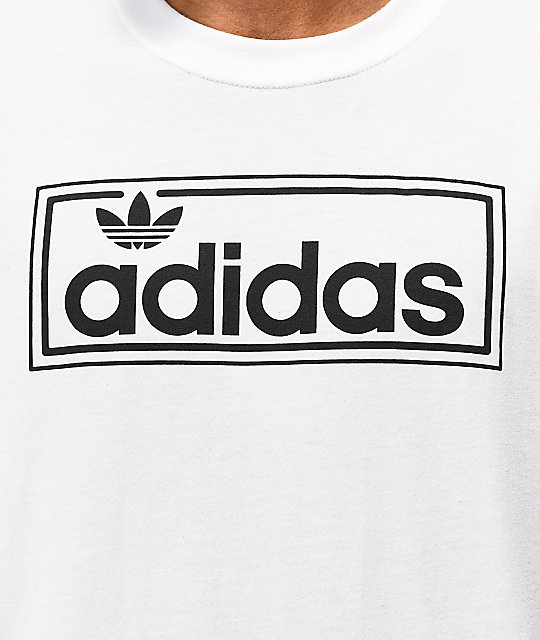adidas logo white
