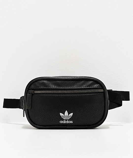 All Black Leather Fanny Pack | IUCN Water