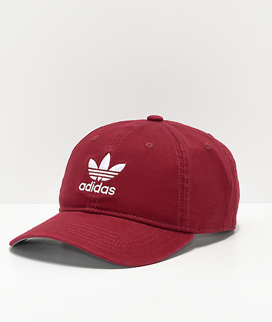 red adidas dad hat