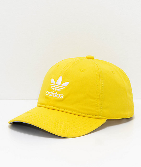 adidas Originals Relaxed Yellow Strapback Hat | Zumiez adidas Originals Relaxed Yellow Strapback Hat ...