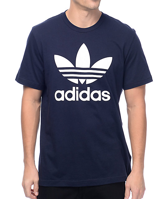 navy blue adidas t shirt