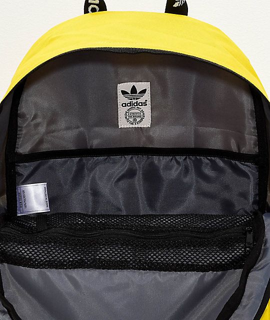 adidas Originals Trefoil Pocket Yellow Backpack | Zumiez