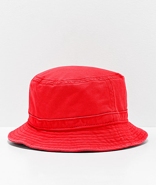 adidas Originals Washed Red Bucket Hat Zumiez