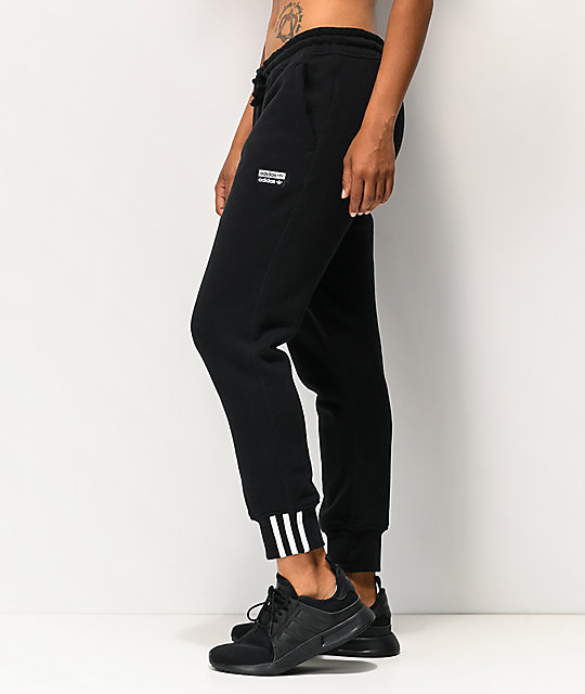 black adidas joggers