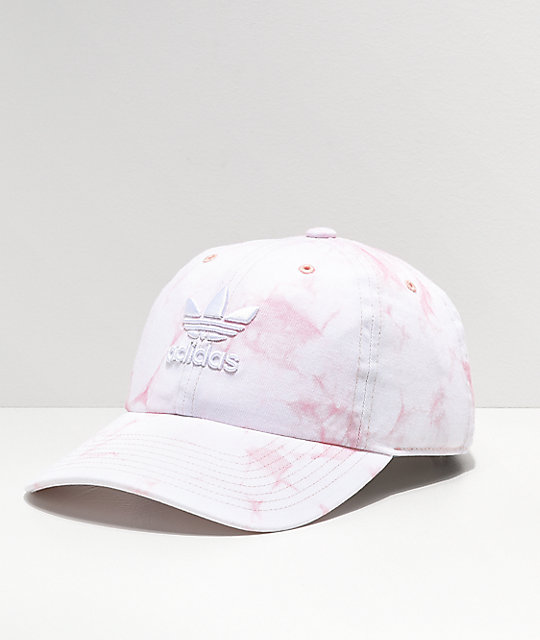 adidas Relaxed gorra tie dye rosa y blanca para mujeres adidas Relaxed gorra tie dye rosa y blanca para mujeres