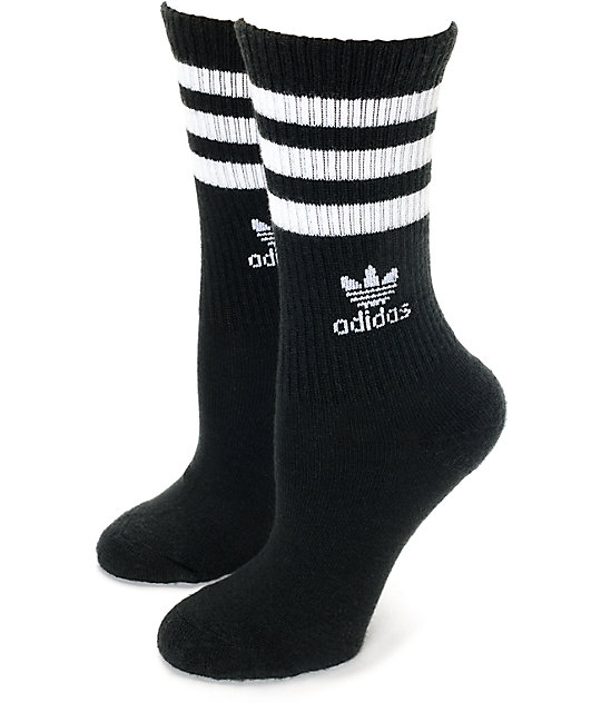 adidas Roller Black Crew Socks | Zumiez