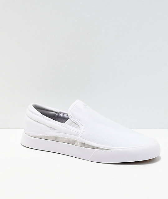 adidas Sabalo White & Grey Canvas Slip-On Shoes | Zumiez