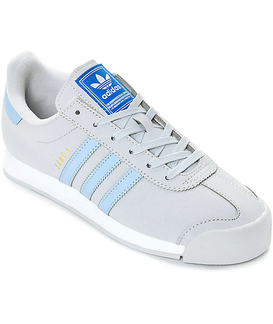 adidas Samoa Grey, Blue \u0026 White Shoes 