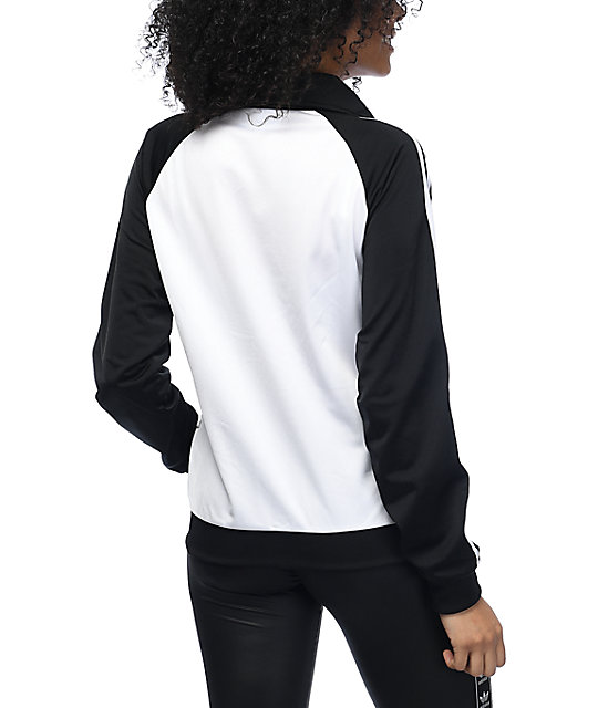adidas white track jacket