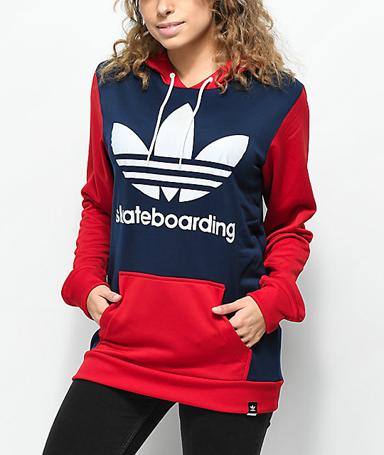 red white blue adidas hoodie