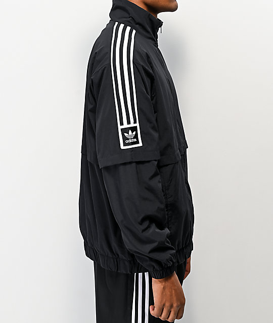 black and white adidas jacket