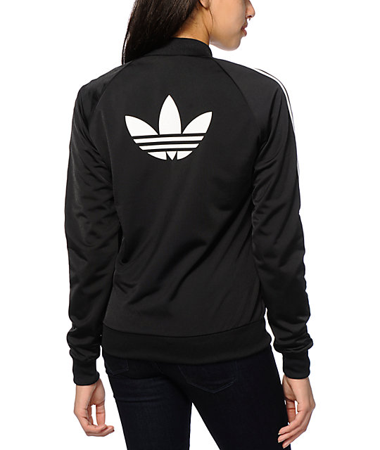 adidas women's jacket with logo on back