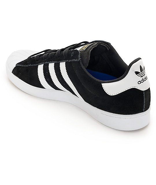 adidas Superstar Vulc ADV Black & White Shoes | Zumiez