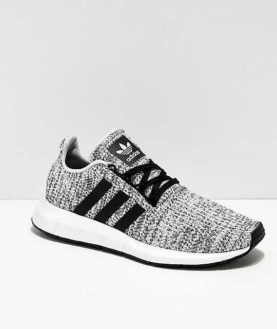 adidas Swift Run Heather Black & White Shoes adidas Swift Run Heather Black & White Shoes