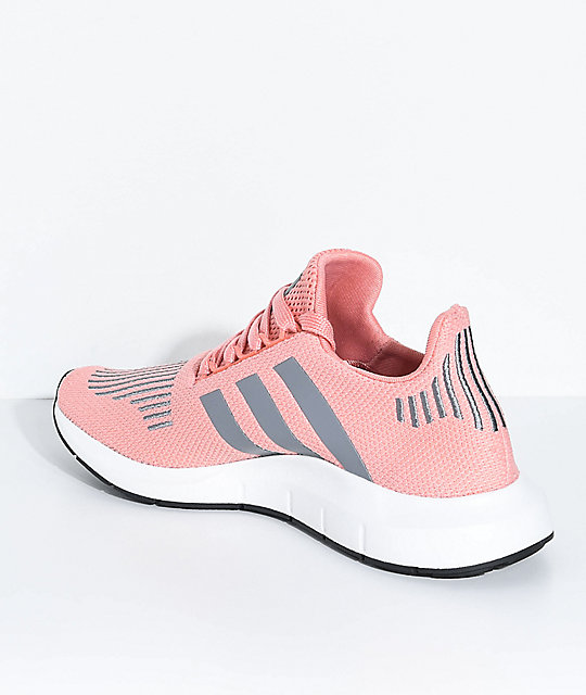 adidas Swift Run Trace Pink & Grey Shoes | Zumiez