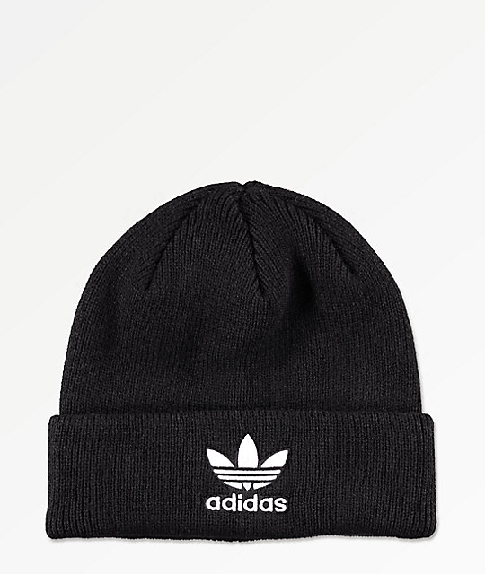adidas trefoil beanie black