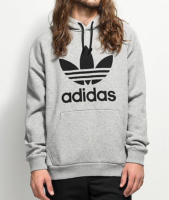 adidas hoodie black and grey