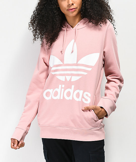 pastel pink adidas hoodie