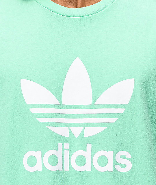 mint green adidas shirt womens