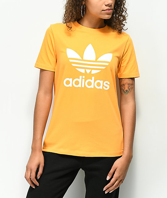 adidas shirt gold logo