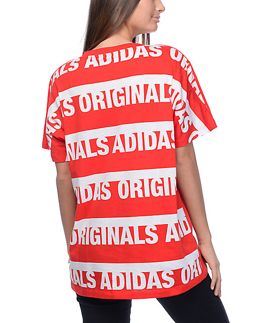 camiseta adidas originals roja