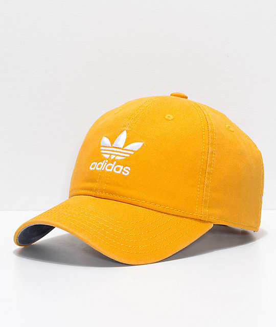 mustard yellow baseball cap