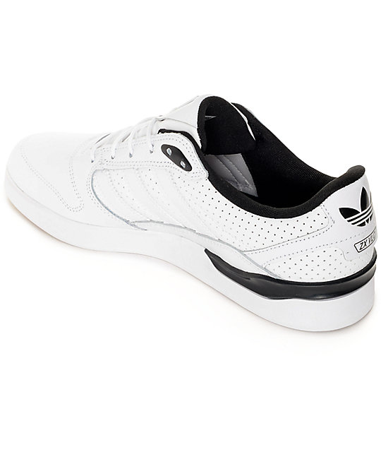 adidas ZX Vulc White, White & Black Shoes | Zumiez
