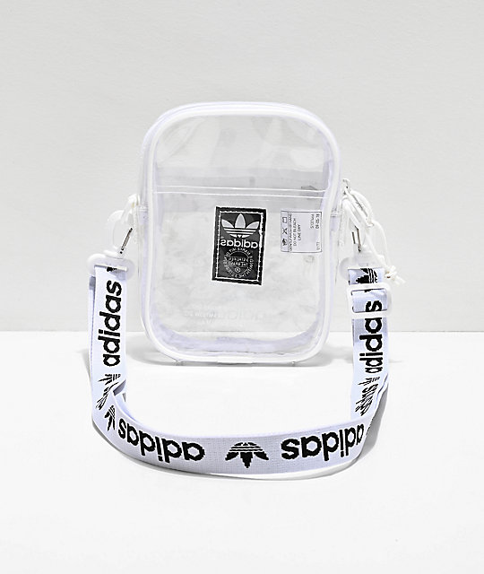 adidas bolso de hombro transparente y blanco adidas bolso de hombro transparente y blanco
