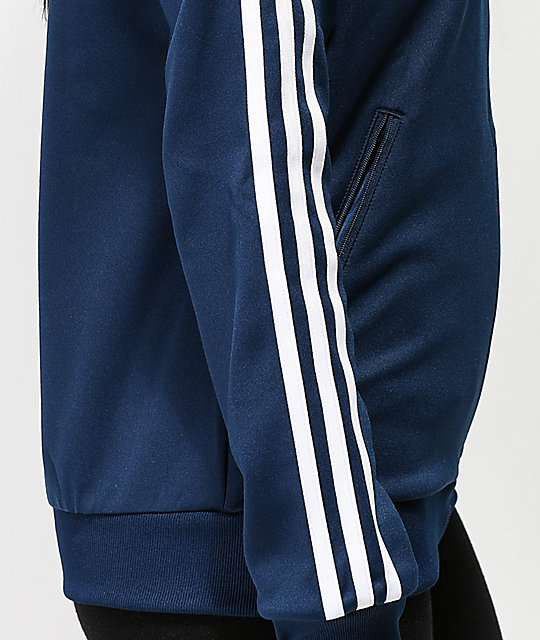 adidas chaqueta de chándal azul marino de 3 rayas adidas chaqueta de chándal azul marino de 3 rayas