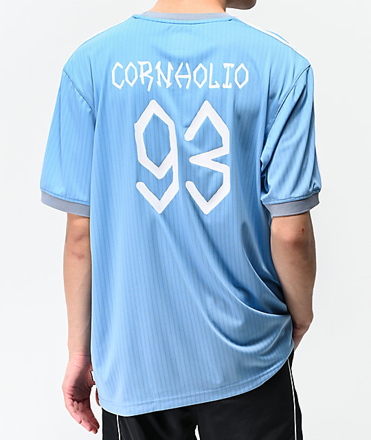 light blue jersey