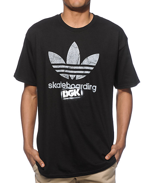adidas x DGK Concrete Black T-Shirt | Zumiez
