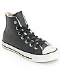 Converse Womens Chuck Taylor All Star Black Leather Shoes | Zumiez