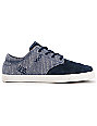 Ipath Nomad S Dark Blue Linen & Suede Skate Shoes | Zumiez