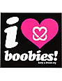 Keep A Breast Foundation I Love Boobies Black Sticker | Zumiez