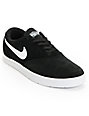 Nike SB Eric Koston 2 Lunarlon Black & White Suede Skate Shoes | Zumiez