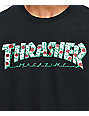 thrasher shirt with roses