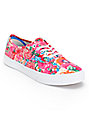 Vans Authentic Slim Pink & White Floral Print Shoes | Zumiez