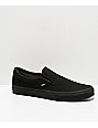 Vans Classic Slip On Black Monochromatic Shoes | Zumiez
