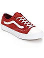 Vans Style 36 Slim Red Leather Shoes | Zumiez