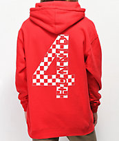 4Hunnid Checkered Red Hoodie