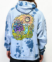A-Lab Hippie Snail Blue Tie Dye Hoodie