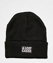 A Lost Cause Patch Fold Black Beanie