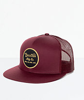 Brixton Wheeler Burgundy Trucker Hat