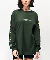 Broken Promises Feeled Guide Forest Green Long Sleeve T-Shirt