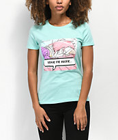 By Samii Ryan Leave Me Alone Mint T-Shirt