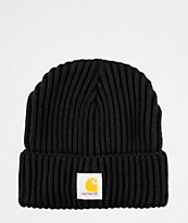 Carhartt Rib Knit Black Beanie