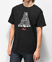 Casual Industrees x Rainier Bear camiseta negra