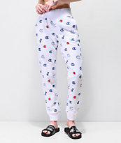 Champion Allover C joggers blancos de tejido inverso